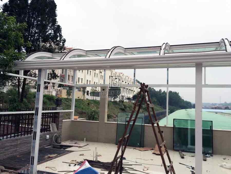珠光御景壹號(hào)陽光板雨棚、全屋斷橋門窗