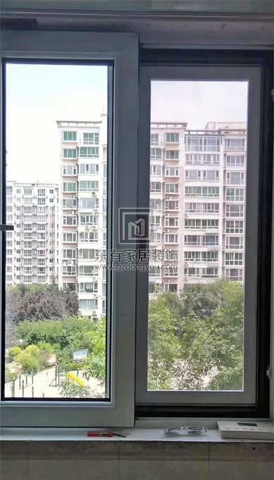 南沙華海山嶼海雙色鋁合金窗紗一體推拉窗