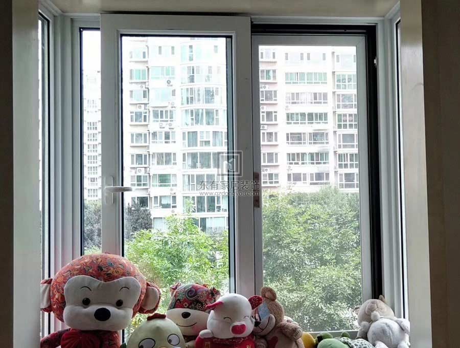 南沙華海山嶼海雙色鋁合金窗紗一體推拉窗