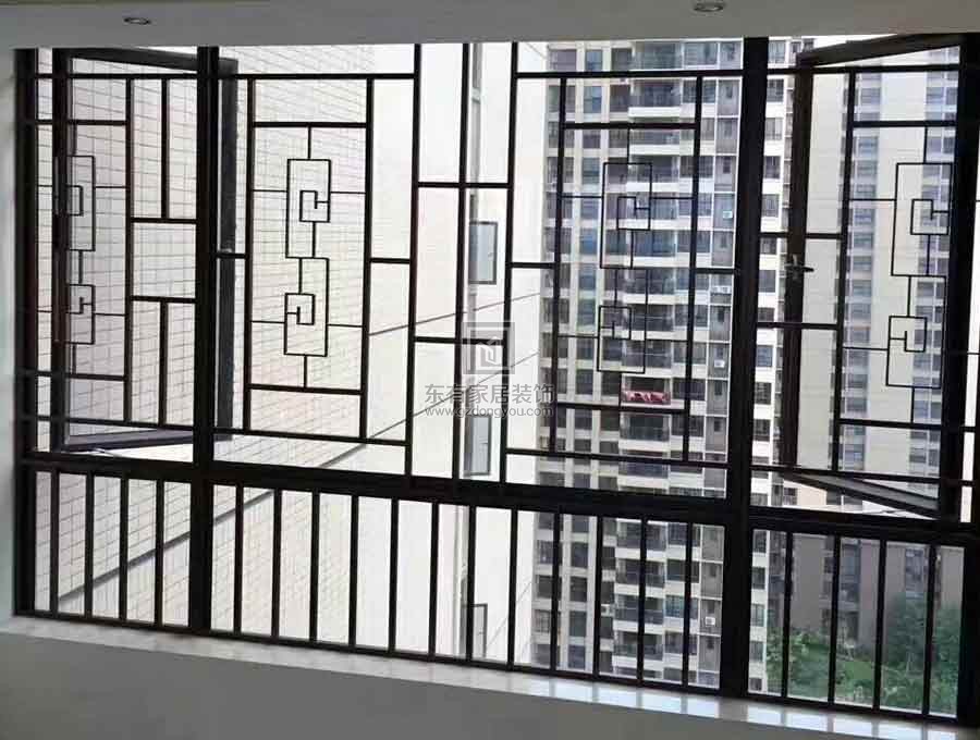 南沙灣封陽臺紗窗鋁窗花案例實拍