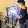 不銹鋼鍍白色樓梯扶手科學城科翔路周先生家不銹鋼烤漆樓梯扶手 FS-073
