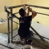 不銹鋼鍍白色樓梯扶手科學城科翔路周先生家不銹鋼烤漆樓梯扶手 FS-073