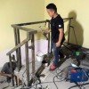 不銹鋼鍍白色樓梯扶手科學城科翔路周先生家不銹鋼烤漆樓梯扶手 FS-073