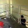 不銹鋼鍍白色樓梯扶手科學城科翔路周先生家不銹鋼烤漆樓梯扶手 FS-073