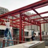 2019別墅鋁合金玻璃雨棚安裝過程實拍
