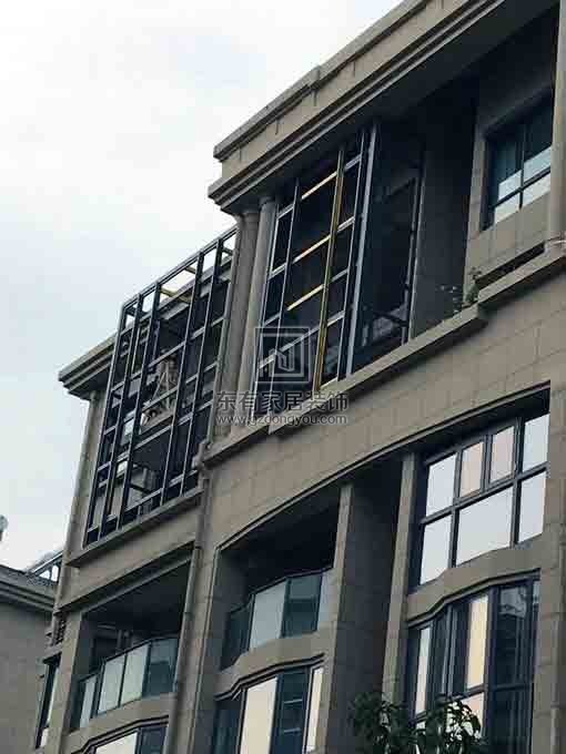 樓盤屋面不銹鋼雨棚陽光房及陽光房安裝 YP-040