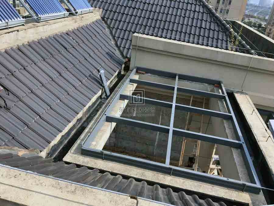 樓盤屋面不銹鋼雨棚陽光房及陽光房安裝 YP-040