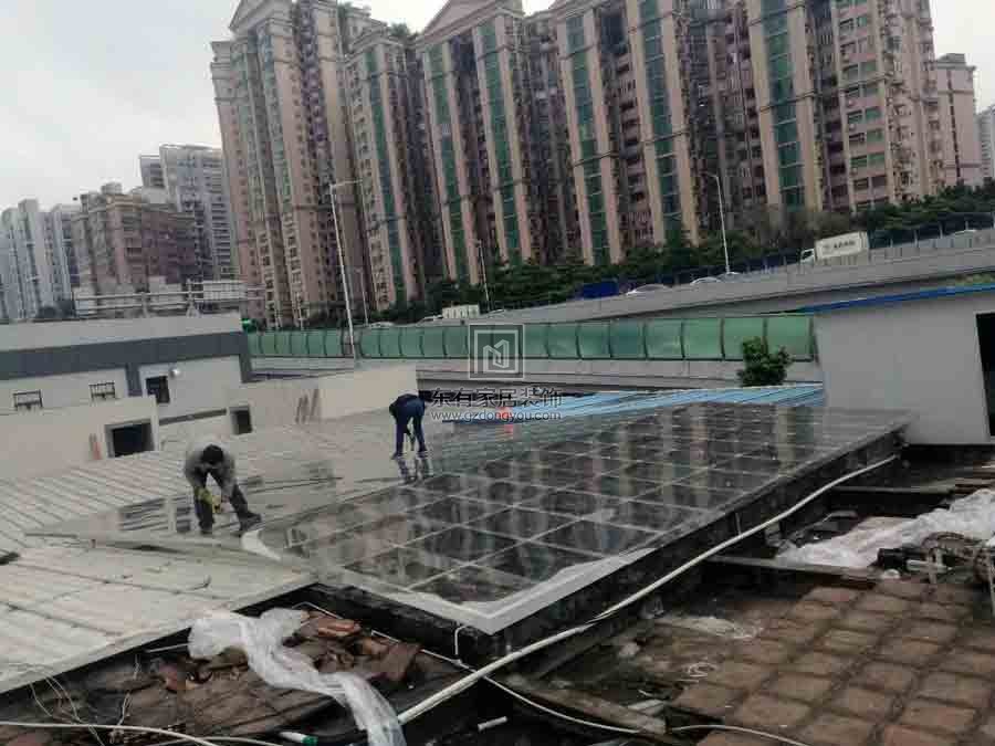 樓盤屋面不銹鋼雨棚陽光房及陽光房安裝 YP-040