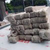 南沙濱海花園仿木紋玻璃雨棚