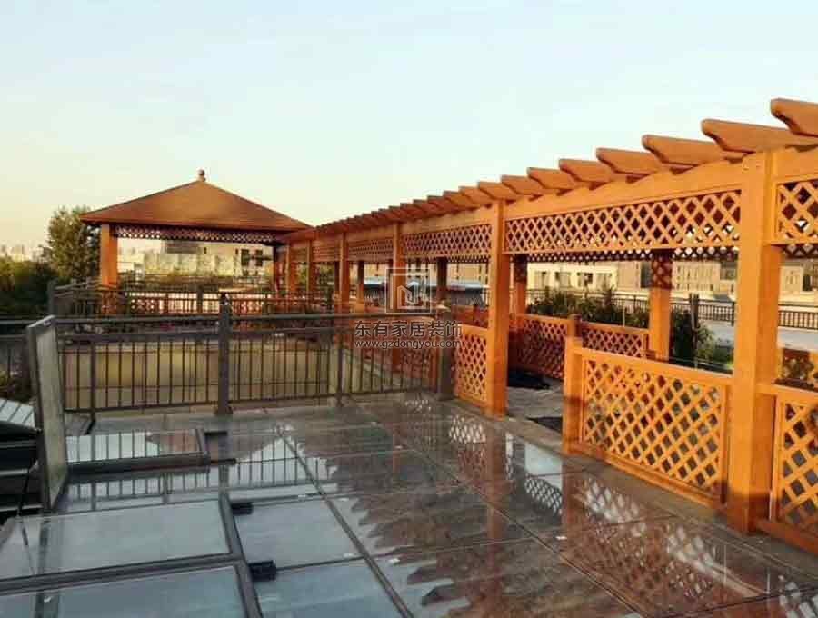 小區鋁合金雨棚葡萄架長廊、八角亭