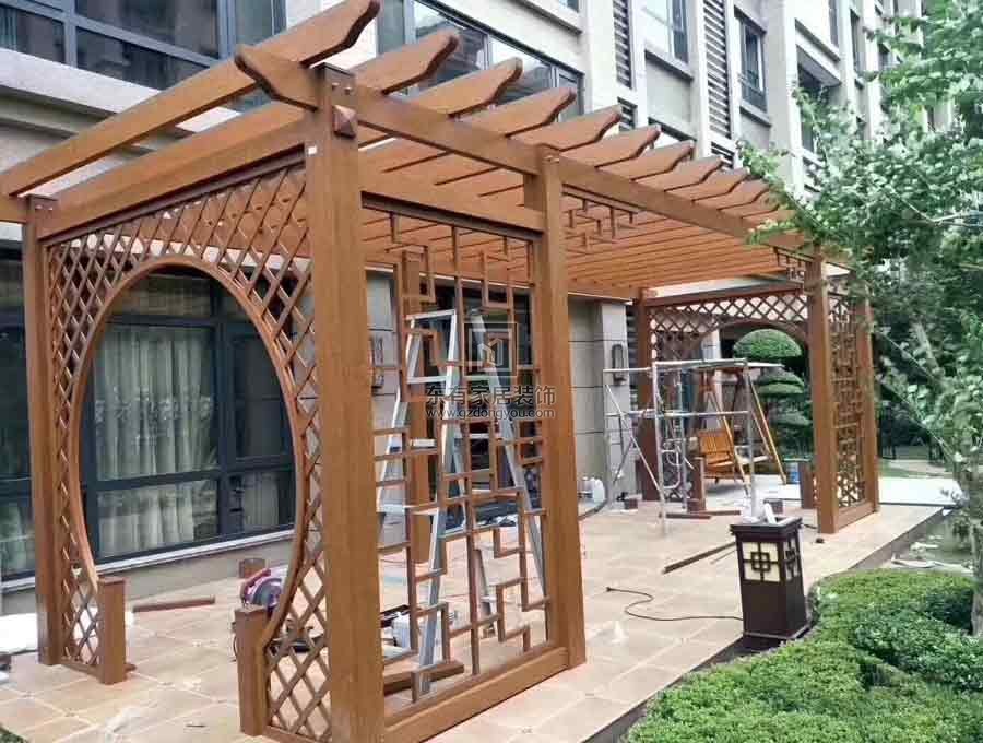 小區鋁合金雨棚葡萄架長廊、八角亭