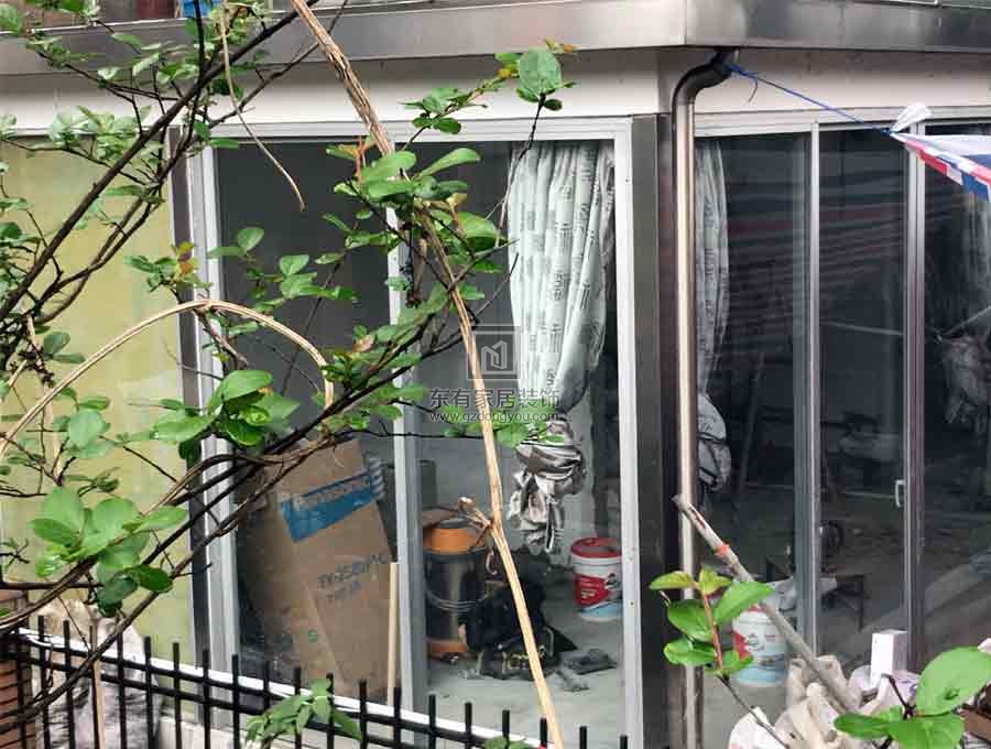 二沙島云景花園鋁合金推拉門，不銹鋼玻璃欄桿、雨棚